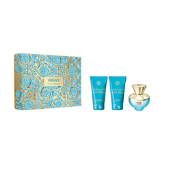 Versace Dylan Turquoise Pour Femme zestaw woda toaletowa spray 50ml + żel do ciała 50ml + żel pod prysznic 50ml