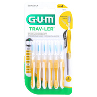 GUM Trav-Ler szczoteczki międzyzębowe 1.3mm Żółte 6szt.