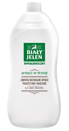 Biały Jeleń Hipoalergiczne mydło w płynie naturalne zapas 1000ml