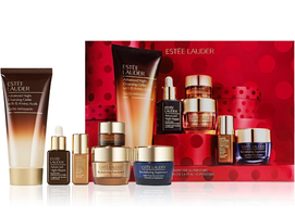 Estée Lauder Skincare Superstars zestaw żel oczyszczający 100ml + krem-żel pod oczy 5ml + serum łagodzące 5ml + serum regenerujące 15ml + krem nawilżający 15ml + krem rewitalizujący 15ml