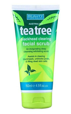 Beauty Formulas Tea Tree Blackhead Peeling Facial Scrub oczyszczający peeling do twarzy 150ml