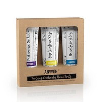 Anwen Odżywki do włosów o wysokiej porowatości zestaw Proteinowa Orchidea 100ml + Emolientowa Róża 100ml + Nawilżający Bez 100ml