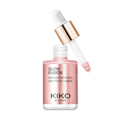 KIKO Milano Glow Fusion Highlighting Drops metaliczny rozświetlacz do twarzy w płynie 01 Platinum Rose 9.5ml