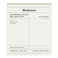 Biodance Refreshing Sea Kelp Real Deep Mask łagodząca maska w płachcie 4x34g