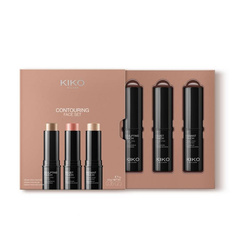 KIKO Milano Contouring Face Set zestaw sztyft do konturowania 10g + róż w sztyfcie 10g + rozświetlacz w sztyfcie 10g