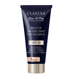 Claresa Beauty Protective Foundation nawilżający podkład z filtrem SPF50 1W Light Warm 30ml
