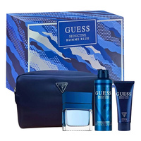 Guess Seductive Homme Blue zestaw woda toaletowa spray 100ml + dezodorant spray 226ml + żel pod prysznic 100ml + kosmetyczka