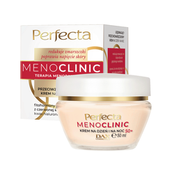 Perfecta Menoclinic ujędrniający krem do twarzy przeciwzmarszczkowy 50+ na dzień i na noc 50ml