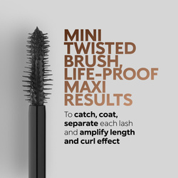 KIKO Milano Maxi Mod Length & Curl Mascara tusz do rzęs wydłużający i podkręcający z mini szczoteczką Black 12ml