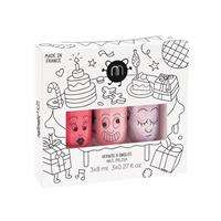 Nailmatic Kids Party B zestaw lakierów do paznokci Cookie 8ml + Bella 8ml + Elliot 8ml