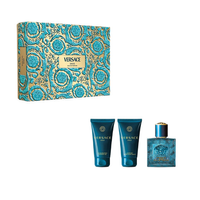 Versace Eros zestaw woda perfumowana spray 50ml + żel pod prysznic 50ml + balsam po goleniu 50ml