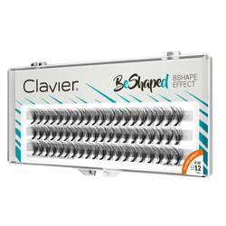 Clavier BeShaped jedwabne kępki rzęs skręt B 10D 12mm