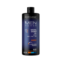 4organic Men Power naturalny żel pod prysznic 3w1 Energy 500ml