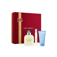 Dolce & Gabbana Light Blue Pour Homme zestaw woda toaletowa spray 125ml + żel pod prysznic 50ml + miniatura wody toaletowej 10ml