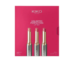 KIKO Milano Unlimited Perfection Lip Set zestaw kremowych pomadek o dużej trwałości 01 Nude Aura 3x1.5g