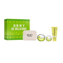 Donna Karan DKNY Be Delicious zestaw woda perfumowana spray 100ml + balsam do ciała 100ml + woda perfumowana spray 15ml + kosmetyczka