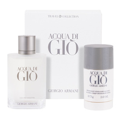Giorgio Armani Acqua di Gio Pour Homme zestaw woda toaletowa spray 100ml + dezodorant sztyft 75g