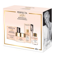 Perfecta Skin Małgorzata Kożuchowska 40+ zestaw modelująco-liftingujący krem na dzień i na noc 50ml + nawilżająco-wygładzający elixir pod oczy 15ml