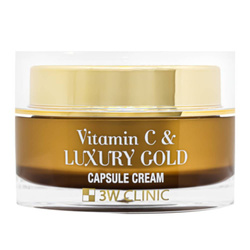 3W Clinic Vitamin C &amp; Luxury Gold Capsule rozświetlający krem kapsułkowy do cery matowej i zmęczonej 55g
