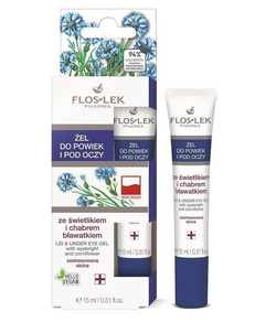 Floslek Żel do powiek i pod oczy ze świetlikiem i chabrem bławatkiem 15ml