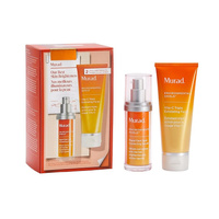 Murad Our Best Skin Brighteners zestaw serum redukujące przebarwienia 30ml + peeling do twarzy 80ml