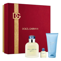 Dolce & Gabbana Light Blue Pour Homme zestaw woda toaletowa spray 75ml + żel pod prysznic 50ml + woda toaletowa 4.5ml