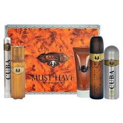 Cuba Gold Must Have zestaw woda toaletowa spray 100ml + woda toaletowa spray 35ml  + dezodorant spray 200ml + żel pod prysznic 200ml + woda po goleniu 100ml