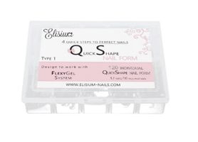 Elisium Quick Shape Nail Form Type1 formy do przedłużania paznokci 120 szt.