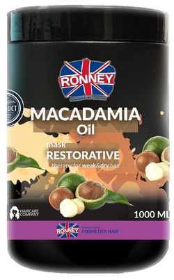 Ronney Macadamia Oil Professional Mask Restorative wzmacniająca maska do włosów suchych i osłabionych 1000ml