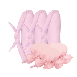 Glov CoolCurl Overnight Blowout wałki do kręcenia włosów na zimno 3szt + Mini satynowe czepki 3szt Pink