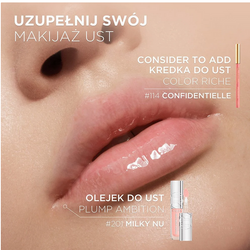 L'Oreal Paris Plump Ambition odżywczy olejek do ust 201 Milky Nu 5ml