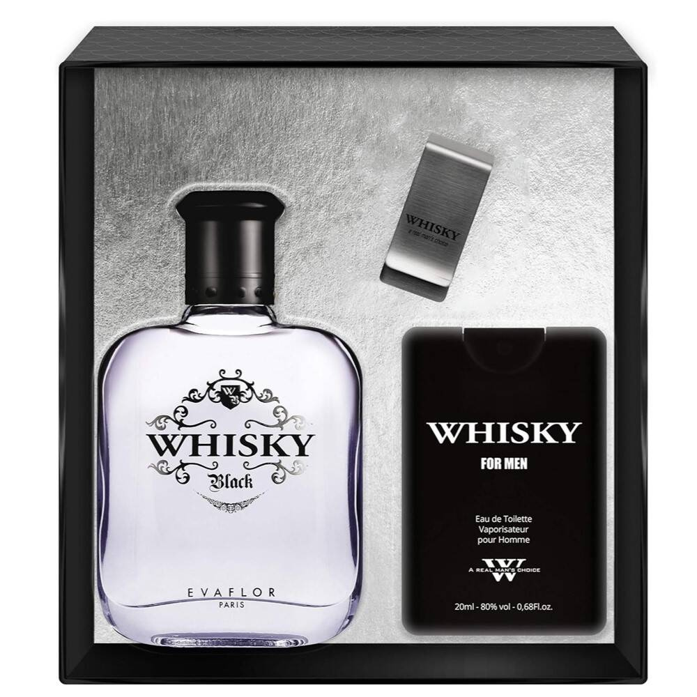 evaflor whisky black woda toaletowa 100 ml   zestaw  