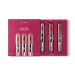 KIKO Milano Unlimited Double Touch Lip Set zestaw do makijażu ust składający się z 3 płynnych pomadek dwuetapowych Nude Attitude