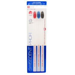 Swissdent Profi Colours Soft Medium szczoteczka do zębów 2szt+1szt