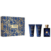 Versace Pour Homme Dylan Blue zestaw woda toaletowa spray 50ml + żel pod prysznic 50ml + balsam po goleniu 50ml