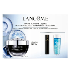 Lancome Génifique Eye Routine zestaw krem pod oczy 20ml + tusz do rzęs 2ml + płyn do demakijażu oczu 30ml