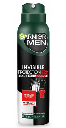 Garnier Men Invisible Protection 72h antyperspirant spray 150ml