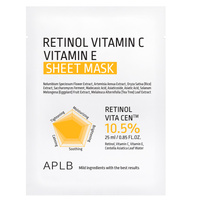 APLB Retinol Vitamin C Vitamin E Sheet Mask rozświetlająca maska w płachcie 25ml