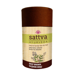 Sattva Natural Herbal Dye for Hair naturalna ziołowa farba do włosów Deep Brown 150g