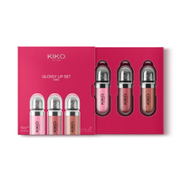 KIKO Milano Glossy Lip Set Mini zestaw trzech nawilżających błyszczyków do ust z efektem objętości 3D 3x3.5ml