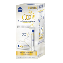 Nivea Q10 Przeciwzmarszczkowy Duet zestaw ekstra ujędrniający krem na dzień SPF15 50ml + serum precyzyjny wypełniacz zmarszczek 15ml