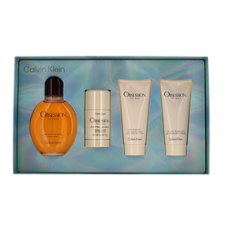 Calvin Klein Obsession for Men zestaw woda toaletowa spray 125ml + żel pod prysznic 100ml + dezodorant sztyft 75g + balsam do goleniu 100ml