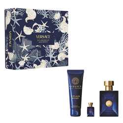 Versace Pour Homme Dylan Blue zestaw woda toaletowa spray 100ml + żel pod prysznic 150ml + miniatura wody toaletowej 5ml