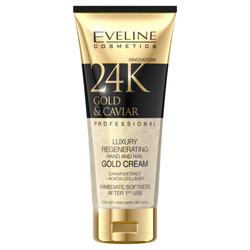 Eveline Cosmetics 24K Gold & Caviar regenerujący krem do rąk dla skóry suchej i bardzo suchej 100ml