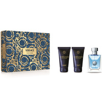 Versace Pour Homme zestaw woda toaletowa spray 50ml + balsam po goleniu 50ml + żel pod prysznic 50ml