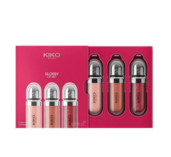KIKO Milano Glossy Lip Set 03 zestaw trzech nawilżających błyszczyków do ust z efektem objętości 3D 3x6.5ml