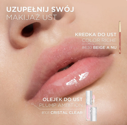 L'Oreal Paris Plump Ambition odżywczy olejek do ust 101 Crystal Clear 5ml