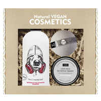 LaQ Ogarnij się Pies zestaw szampon i żel do mycia 300ml + naturalna pianka do mycia twarzy 40g + męska kula do kąpieli 120g