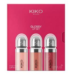 KIKO Milano Glossy Lip Set 03 zestaw trzech nawilżających błyszczyków do ust z efektem objętości 3D 3x6.5ml