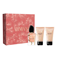 Giorgio Armani Si Intense zestaw woda perfumowana spray 50ml + balsam do ciała 50ml + żel pod prysznic 50ml